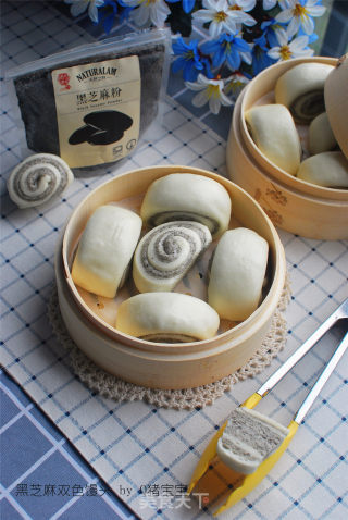 黑芝麻双色馒头的做法