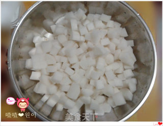 朝鲜开胃小菜之萝卜泡菜（二）的做法步骤：4