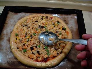烤鸡焗饭披萨的做法步骤：17