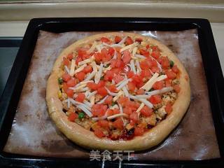 烤鸡焗饭披萨的做法步骤：18