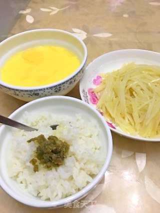 芙蓉蛋和清炒土豆丝的做法
