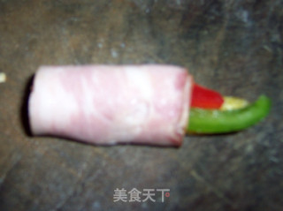 香煎培根彩椒卷的做法步骤：4