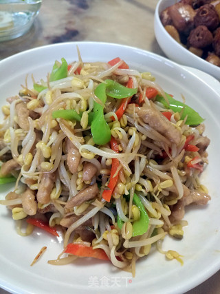 爆炒自发绿豆芽的做法
