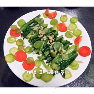 蒜香油麦菜的做法