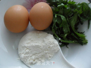 芹菜叶鸡蛋饼的做法步骤：1