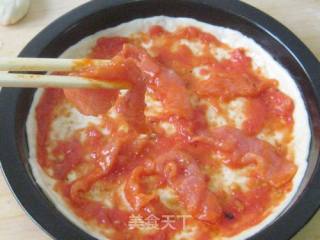 鲜虾里脊肉披萨的做法步骤：11
