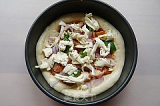 青椒鸡腿批萨的做法步骤：11