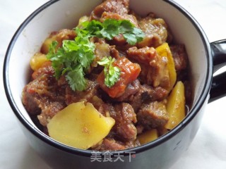 番茄牛肉炖土豆的做法步骤：4