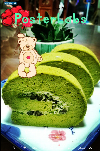 抹茶红豆瑞士卷（参考份量：1条）的做法
