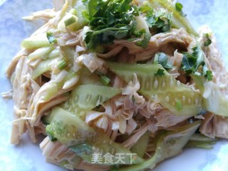 黄瓜炝腐竹的做法