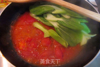 瘦身番茄油菜汤的做法步骤：3