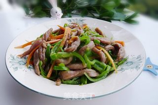 青椒牛柳的做法步骤：10
