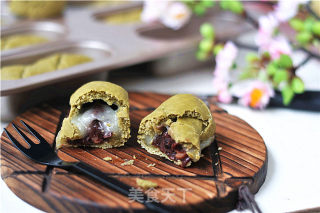抹茶红豆麻薯夹心软欧包的做法
