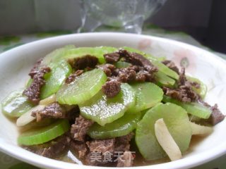 莴笋炒牛肉的做法步骤：7