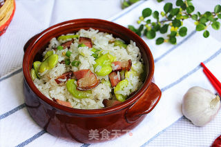 腊味蚕豆饭的做法