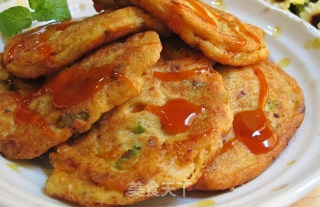 山药鲜虾煎饼的做法