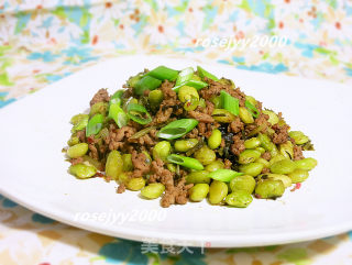 ＃春食野菜香＃雪菜利马豆炒牛肉末的做法