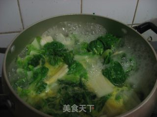 青菜鸡蛋汤的做法步骤：5