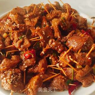 牙签肉的做法