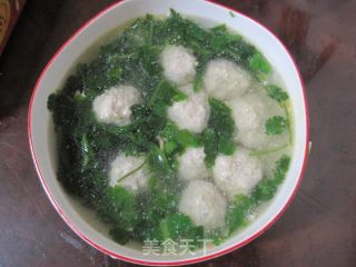 茼蒿丸子汤的做法步骤：9