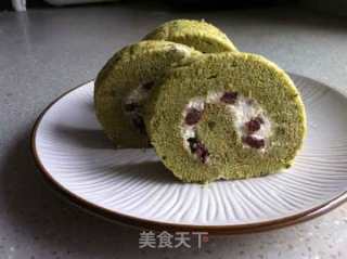 抹茶红豆蛋糕卷的做法