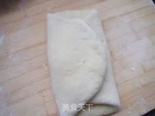 叠被子法做土司------豆沙土司的做法步骤：6