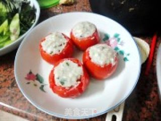 番茄酿鱼肉的做法步骤：4