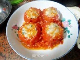 番茄酿鱼肉的做法步骤：7