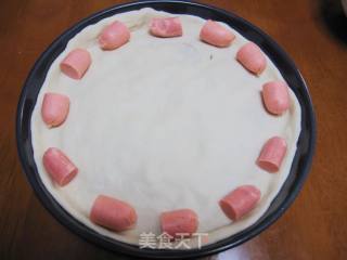 小文子出品~！【DIY火腿双层披萨】的做法步骤：9