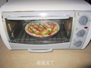 小文子出品~！【DIY火腿双层披萨】的做法步骤：13