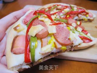 小文子出品~！【DIY火腿双层披萨】的做法步骤：16