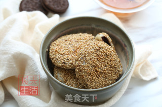 豆沙芝麻饼的做法