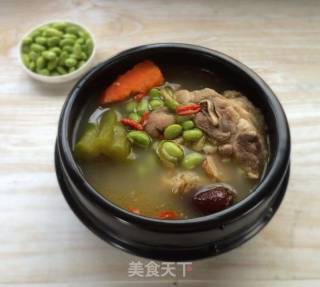 苦瓜毛豆猪骨汤的做法