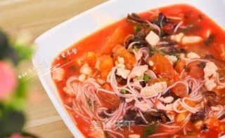 宝宝营养餐—粉红鸡肉面的做法