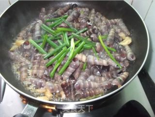 美味姜葱炒海钉螺的做法步骤：8