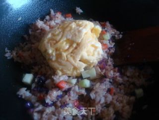 香喷喷的五彩炒饭的做法步骤：8