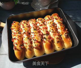 香葱火腿排包的做法