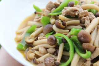 十分钟搞定的快手菜——肉丝蟹味菇的做法