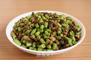 榄菜肉末豆角的做法