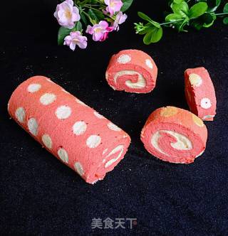 红丝绒波点蛋糕卷的做法