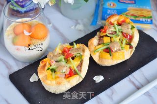烤鸭芝士面包盏的做法