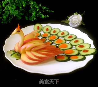 蔬果拼盘～孔雀开屏的做法