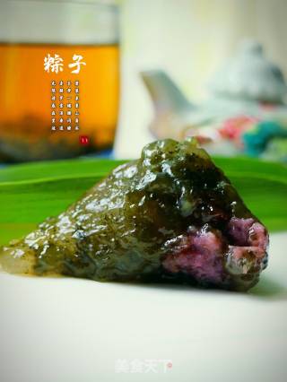抹茶西米紫薯粽的做法