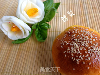 胡萝卜味～批萨馅芝麻包的做法步骤：9