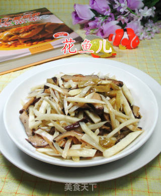 香菇榨菜丝炒茭白的做法