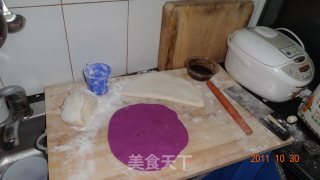 紫薯窝头爱心营养餐的做法步骤：1