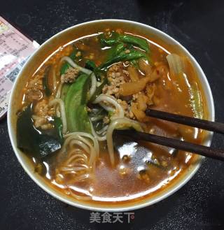 辣肉酱土豆粉的做法