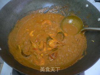 椰子咖喱虾的做法步骤：5