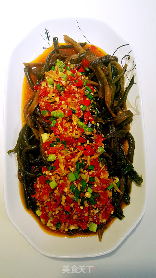 双椒蚝油拌海茸的做法