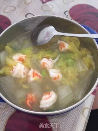 冬瓜白菜鲜虾鱿鱼汤的做法